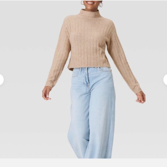 Women's Ribbed Mock Turtleneck Pullover Sweater - Universal Thread - Picture 1 of 5